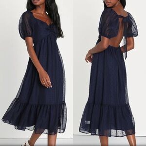 Elegant Navy Blue Women's Dress
